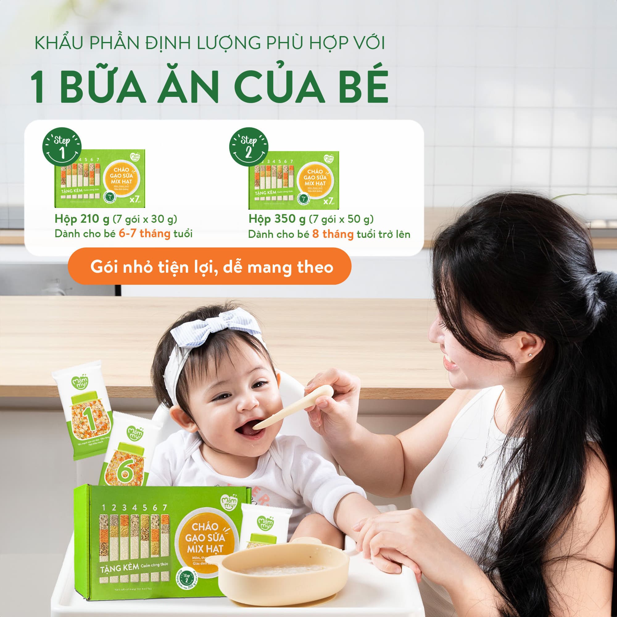 Cháo gạo sữa mix hạt - Step 1 (30g x 7 gói) 12