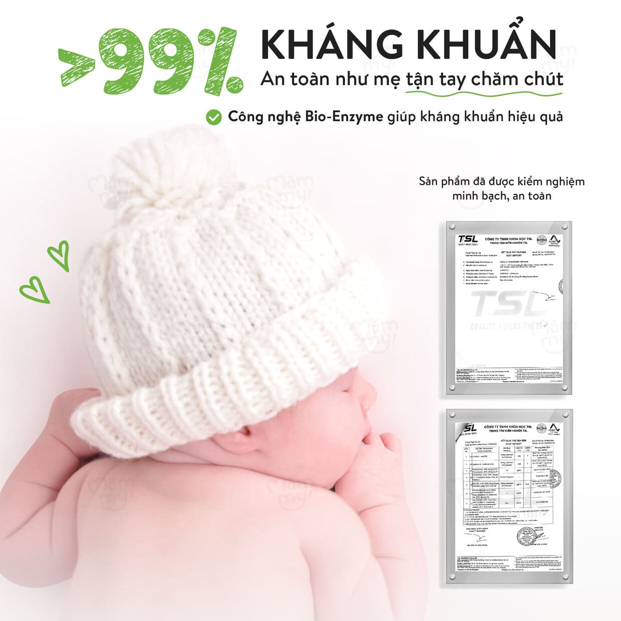 Nước giặt xả sinh học Natural BéBé mùi em bé 1000ml 8