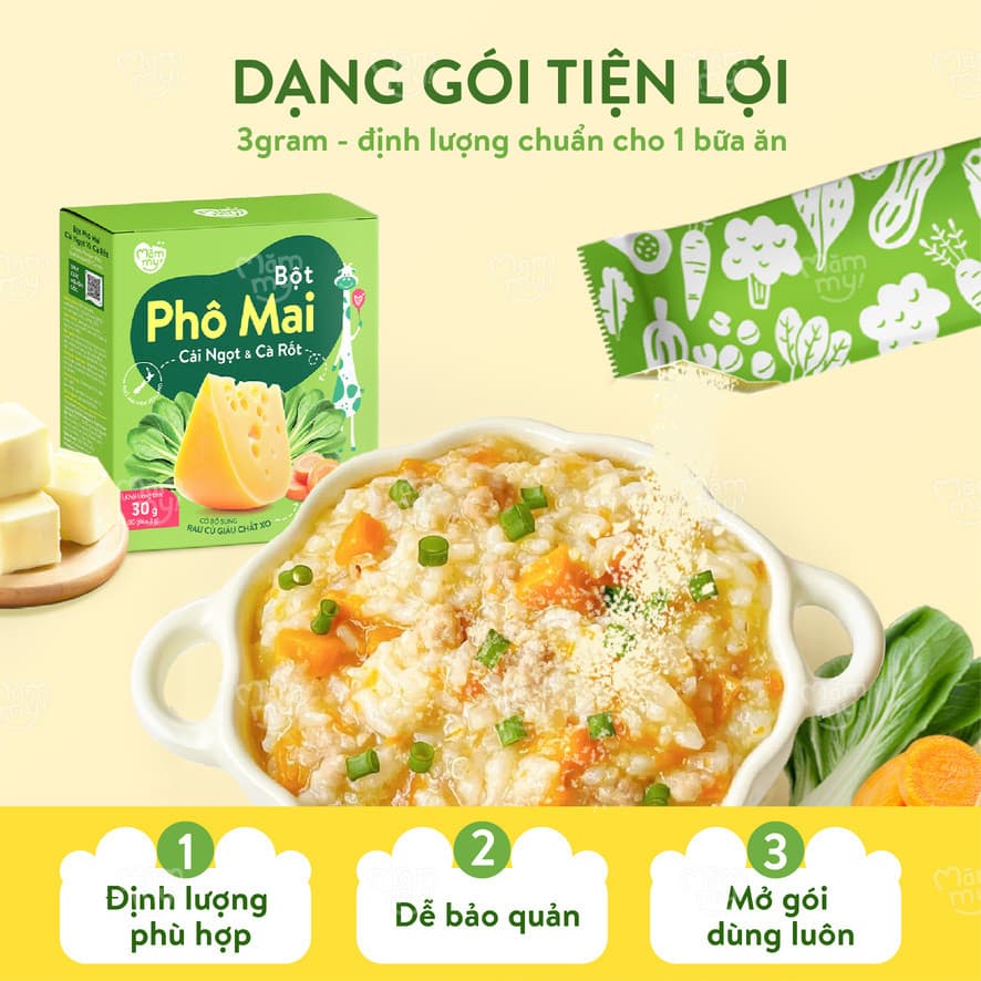 Bột phô mai Cải Xoăn & Cà Rốt 30 g (3 g x 10 gói) 11