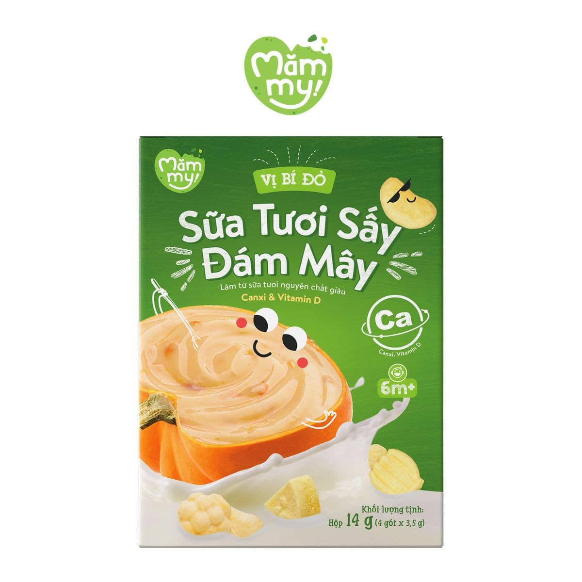Sữa tươi sấy Vị Bí đỏ - Hộp 14g 1