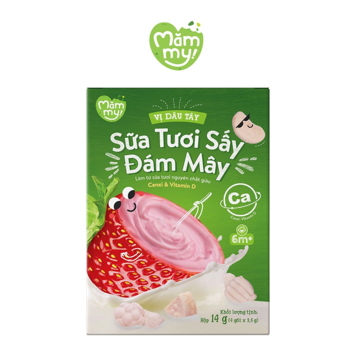 Sữa tươi sấy Vị Dâu tây - Hộp 14g 1