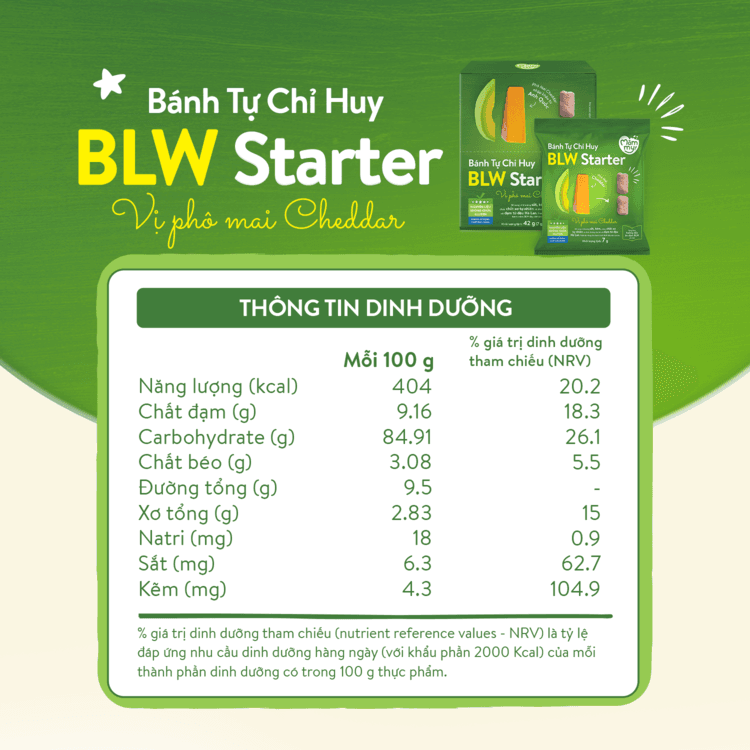 Bánh Tự Chỉ Huy – BLW Starter vị Phô Mai Cheddar 7 g 3
