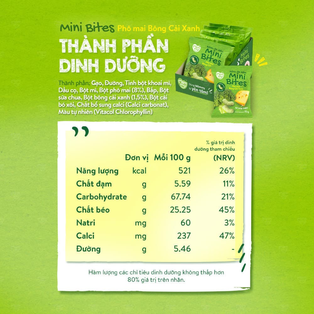 Bánh ăn dặm Mini Bites - Mix vị Rau Quả 45 g (15g x 3 gói) 8