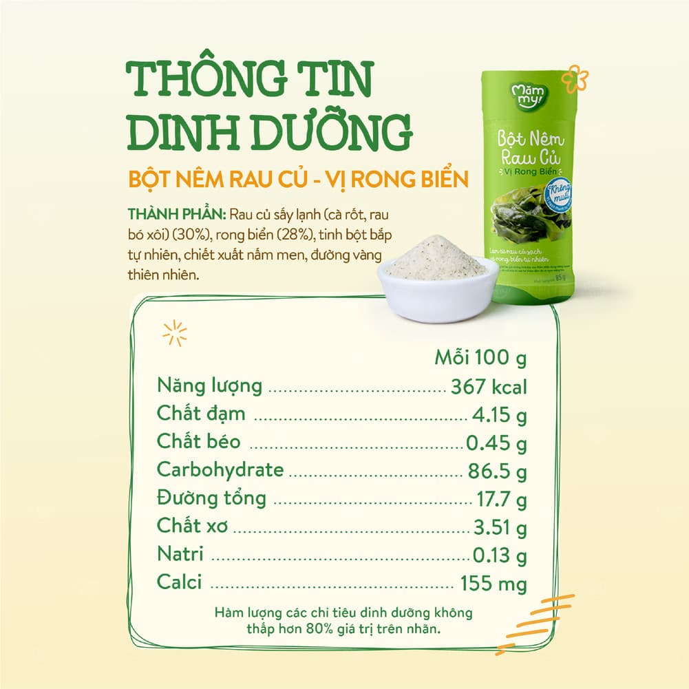 Bột nêm rau củ vị rong biển Mămmy - Hũ 85g 3