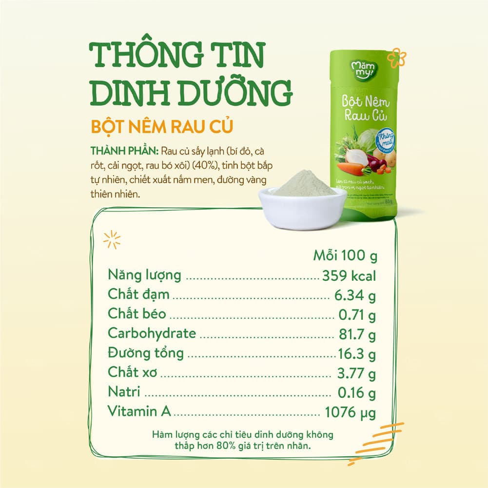 Bột nêm rau củ Mămmy - Hũ 85g 3