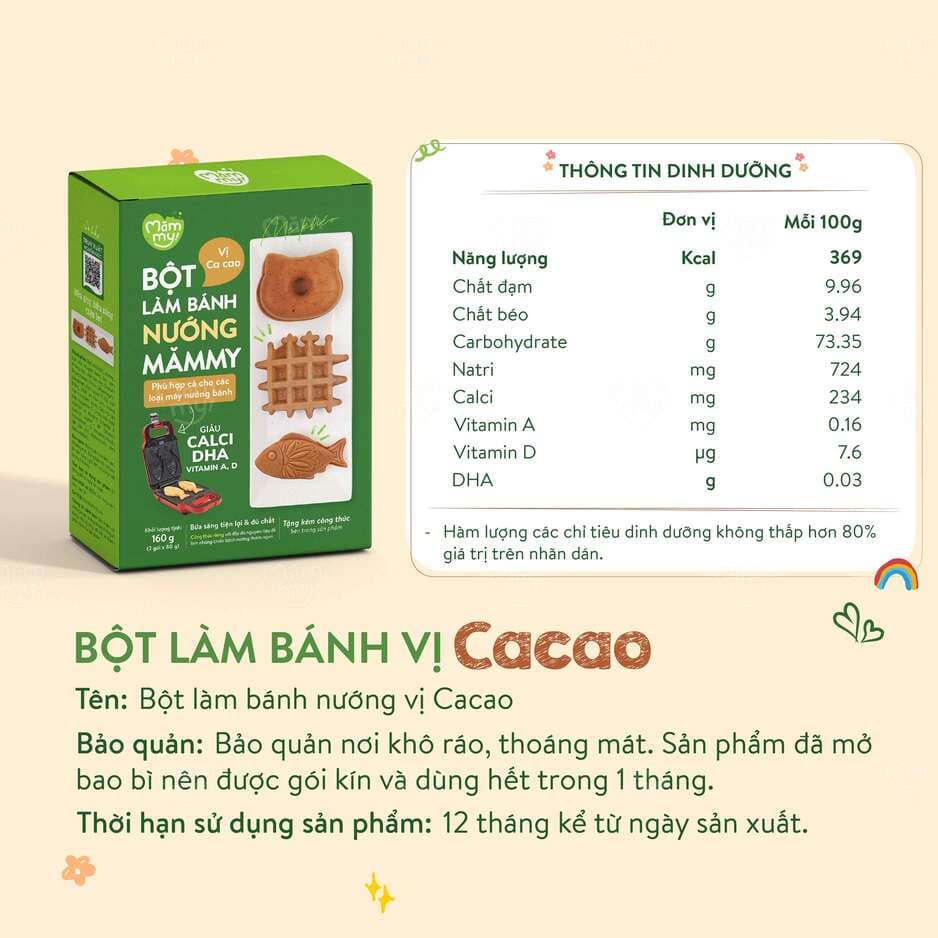 Bột làm bánh nướng vị ca cao - Hộp 160g 3