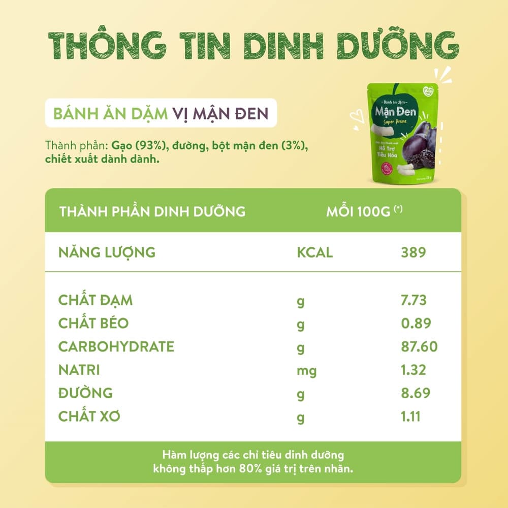 Bánh ăn dặm vị mận đen - Túi 25g 3