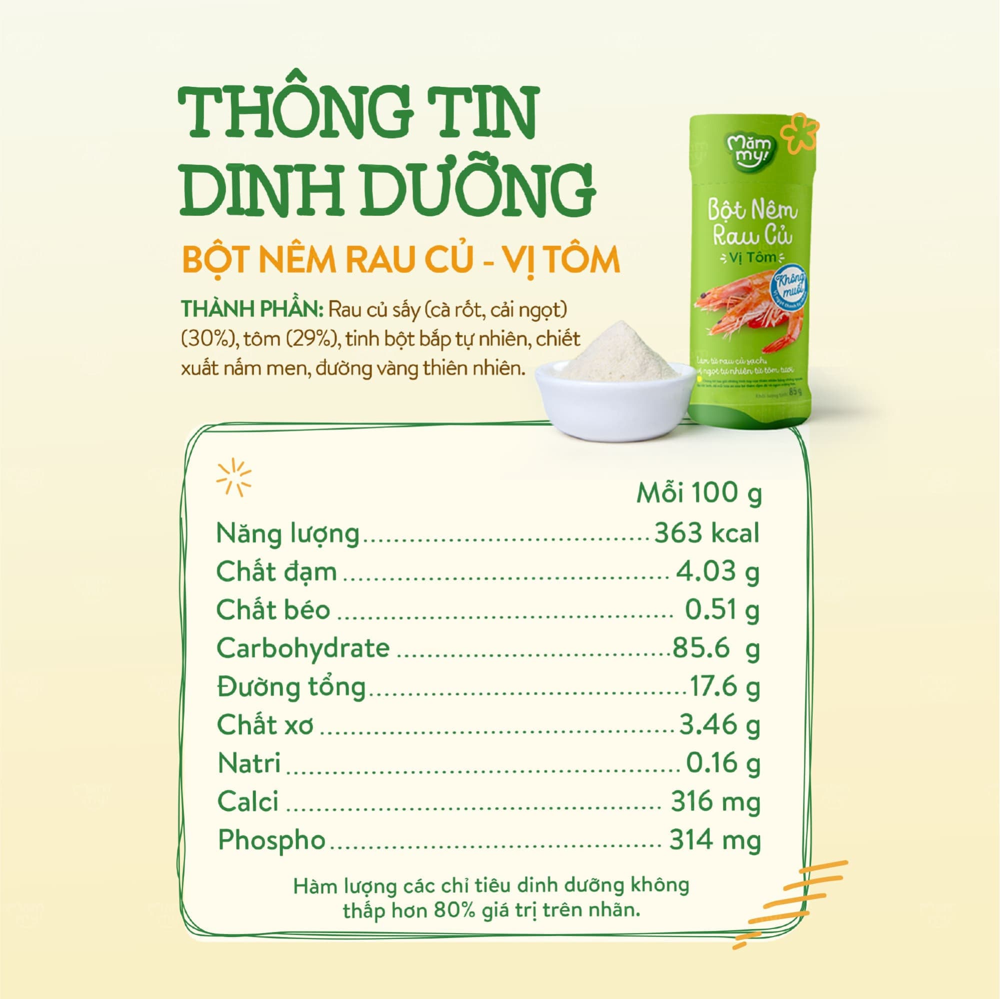 Bột nêm rau củ vị tôm Mămmy - Hũ 85g 3