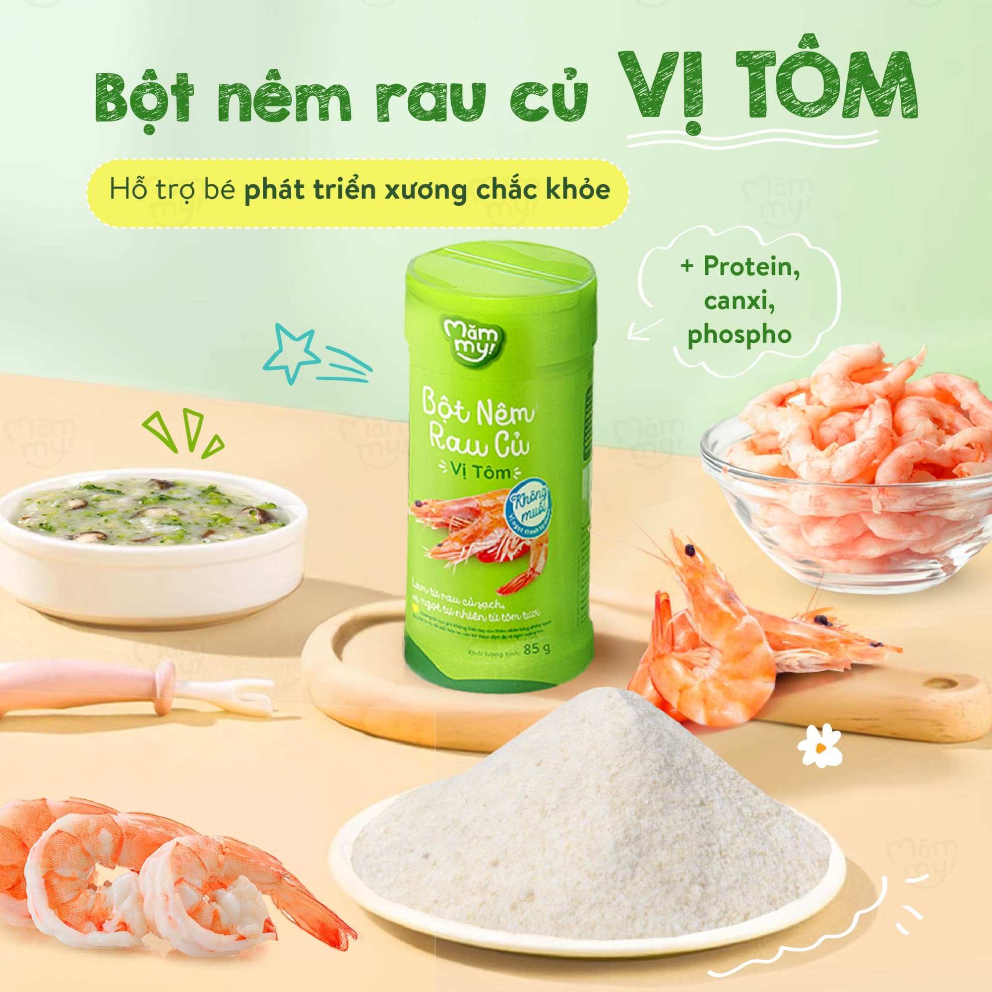 Bột nêm rau củ vị tôm Mămmy - Hũ 85g 2