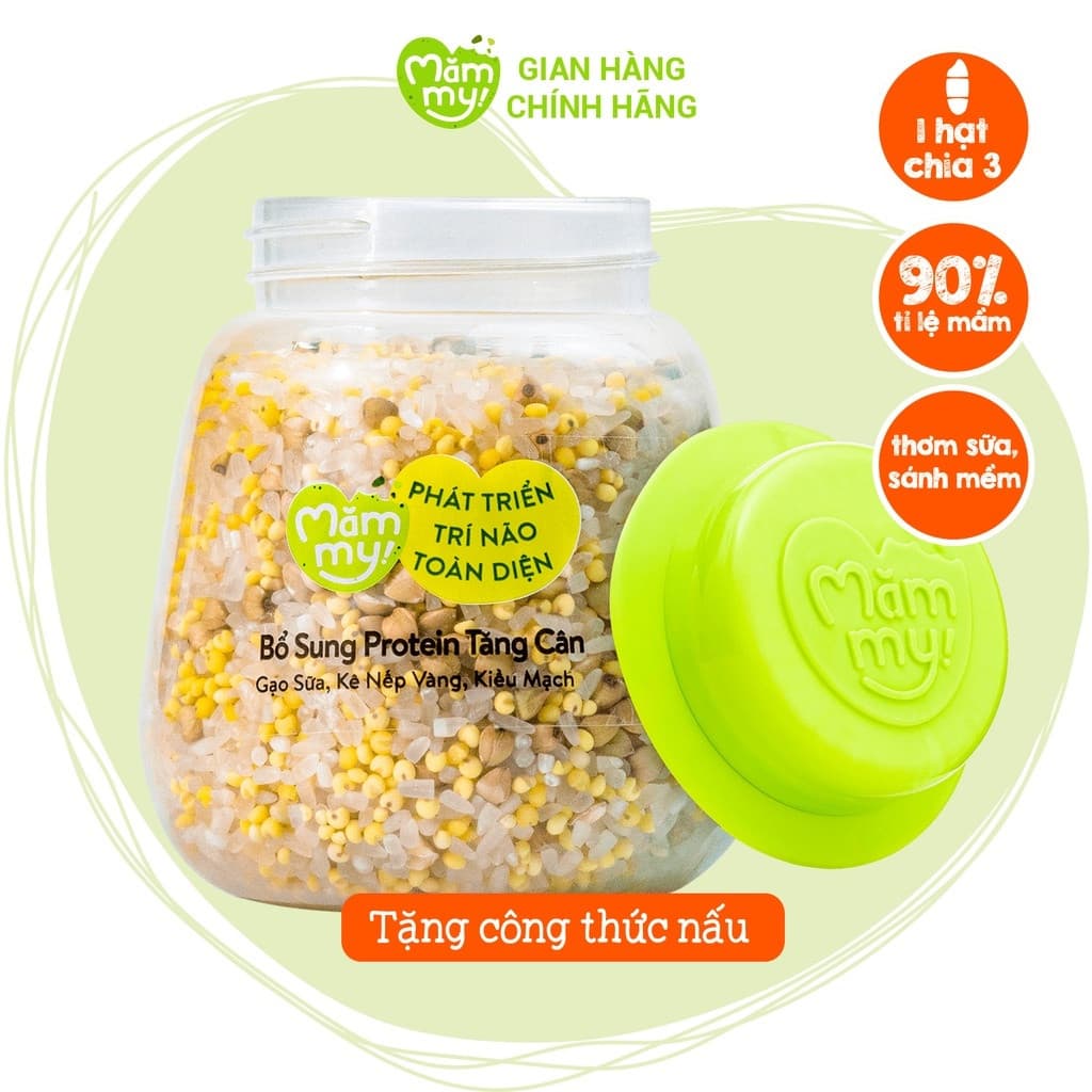 Hạt Mix 3 Hạt Ăn Dặm Bổ Sung Protein Hỗ Trợ Tăng Cân Mămmy Hũ 135g 4