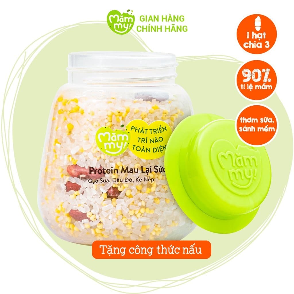 Hạt Mix 3 Hạt Ăn Dặm Giàu Protein Mau Lại Sức Mămmy Hũ 145g 4