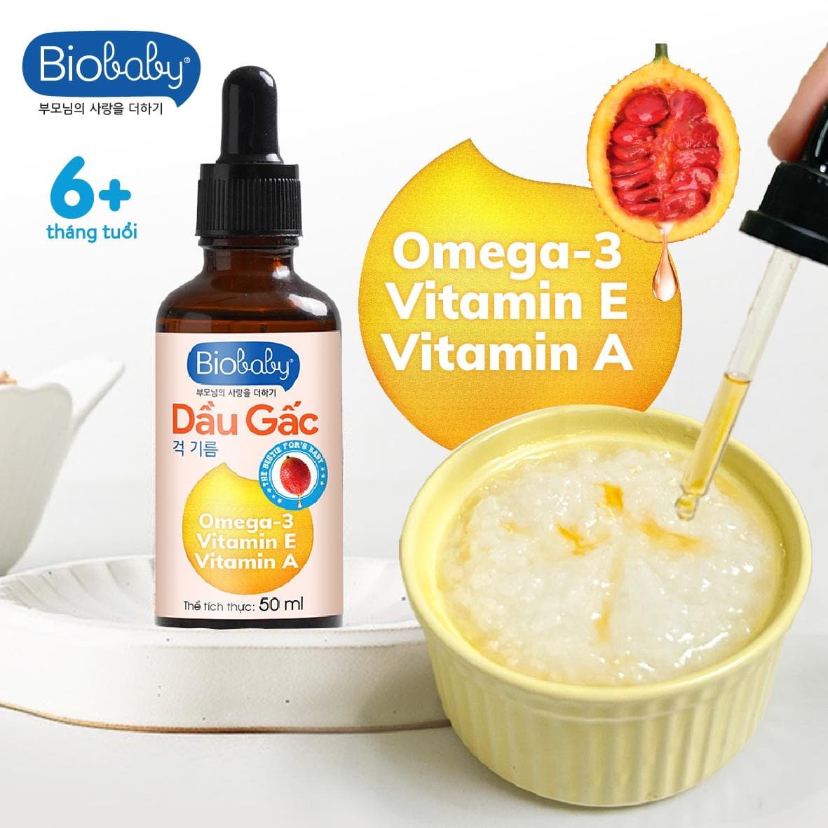 Dầu gấc ăn dặm Biobaby - Chai 50ml 8