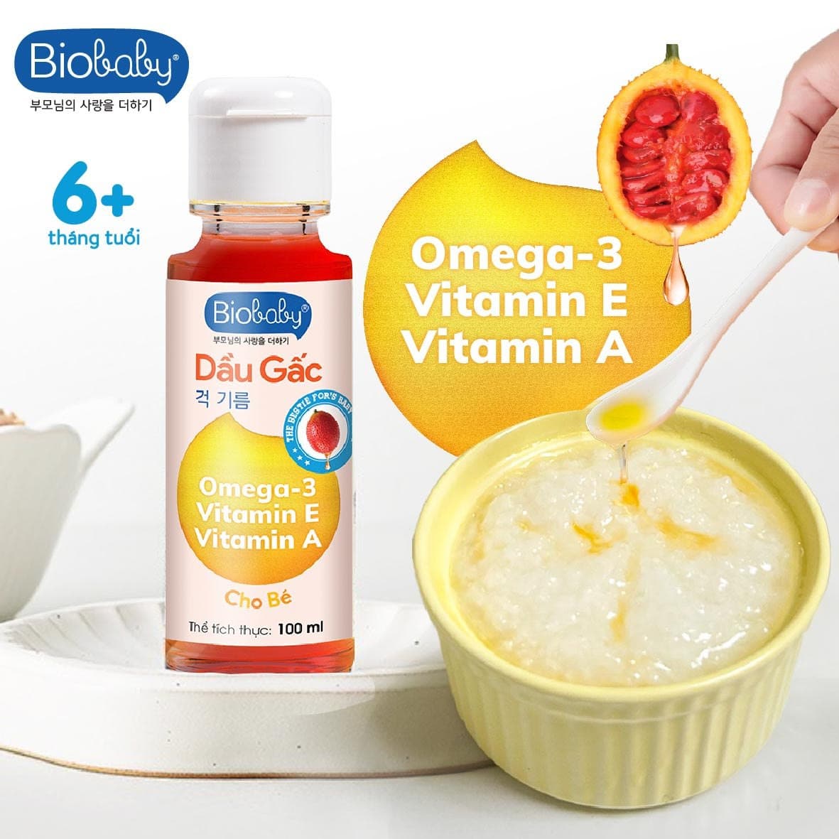 Dầu gấc ăn dặm Biobaby - Chai 100ml 8