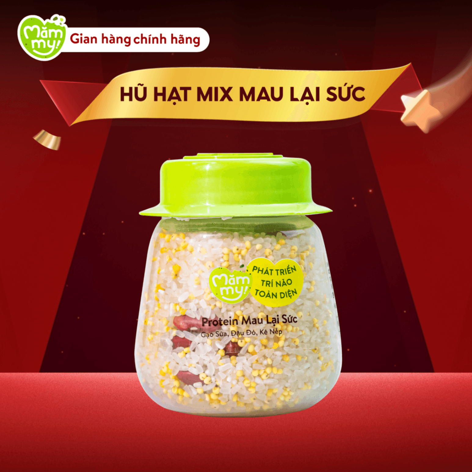 Hạt Mix 3 Hạt Ăn Dặm Giàu Protein Mau Lại Sức Mămmy Hũ 145g 3