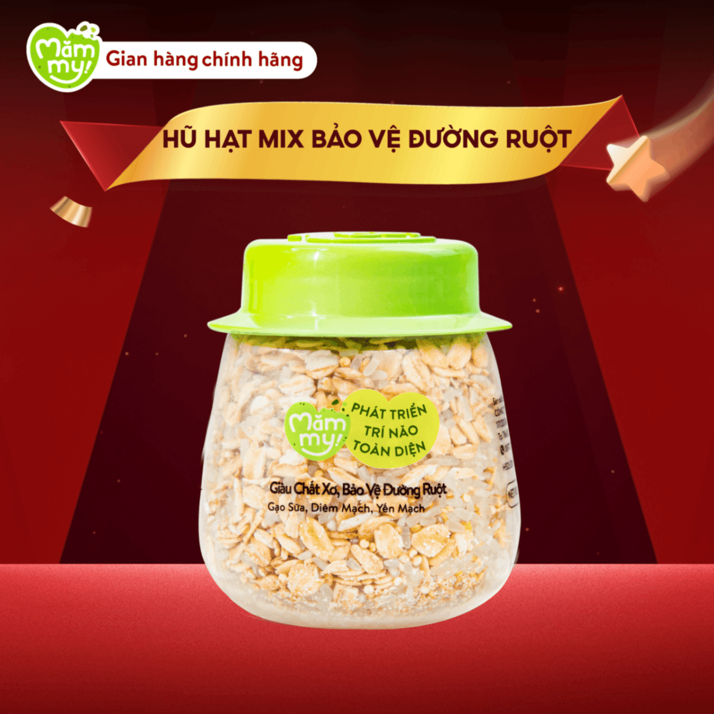 Hạt Mix 3 Hạt Ăn Dặm Giàu Chất Xơ Bảo Vệ Đường Ruột Mămmy Hũ 120g 3