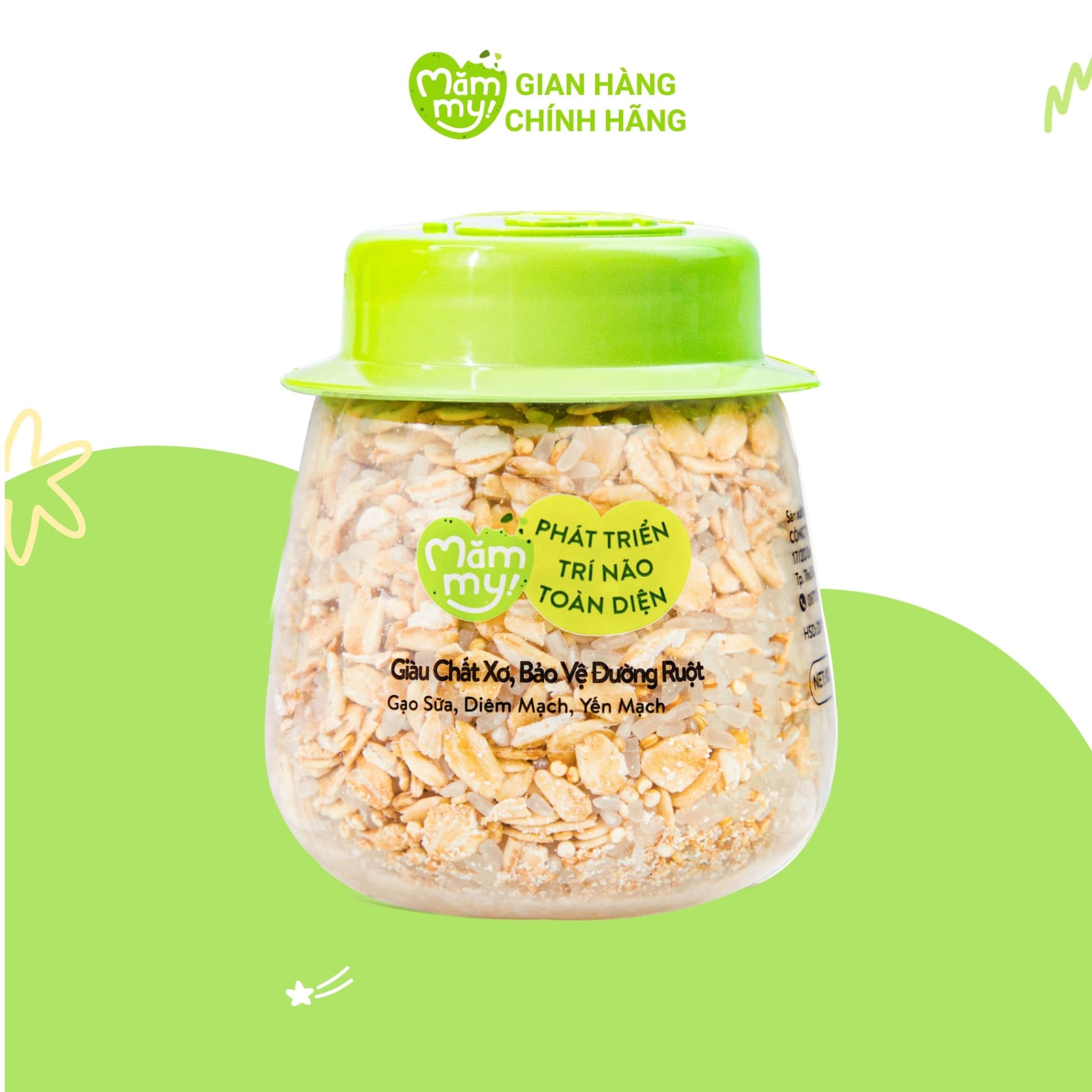 Hạt Mix 3 Hạt Ăn Dặm Giàu Chất Xơ Bảo Vệ Đường Ruột Mămmy Hũ 120g 2