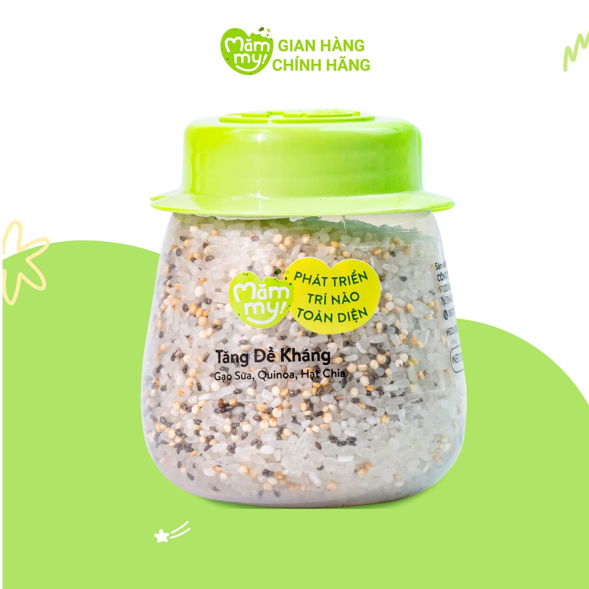 Hạt Mix 3 Hạt Ăn Dặm Tăng Đề Kháng Mămmy Hũ 130g 2