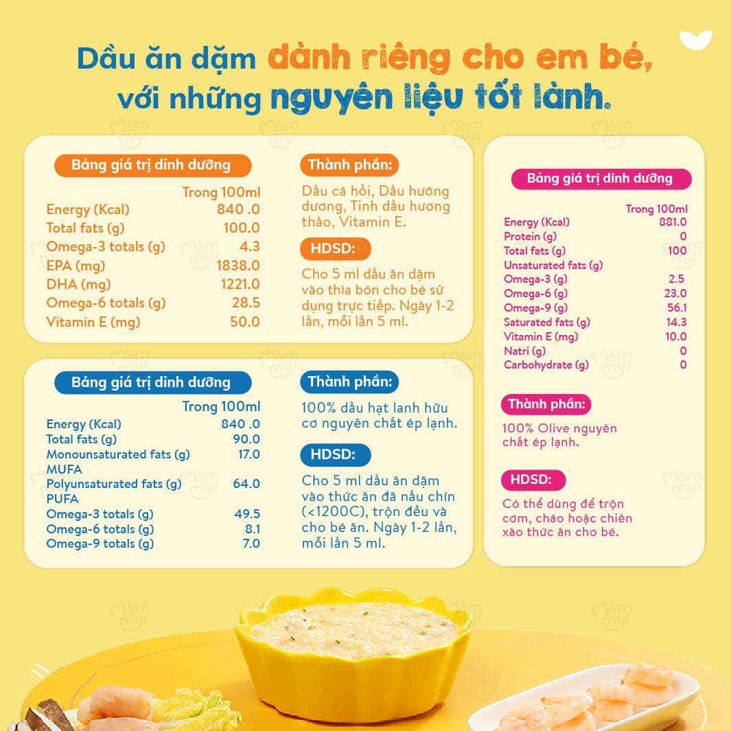 Combo 2 set dầu ăn dặm (30ml/Chai) - Tặng Ngựa bập bênh 10