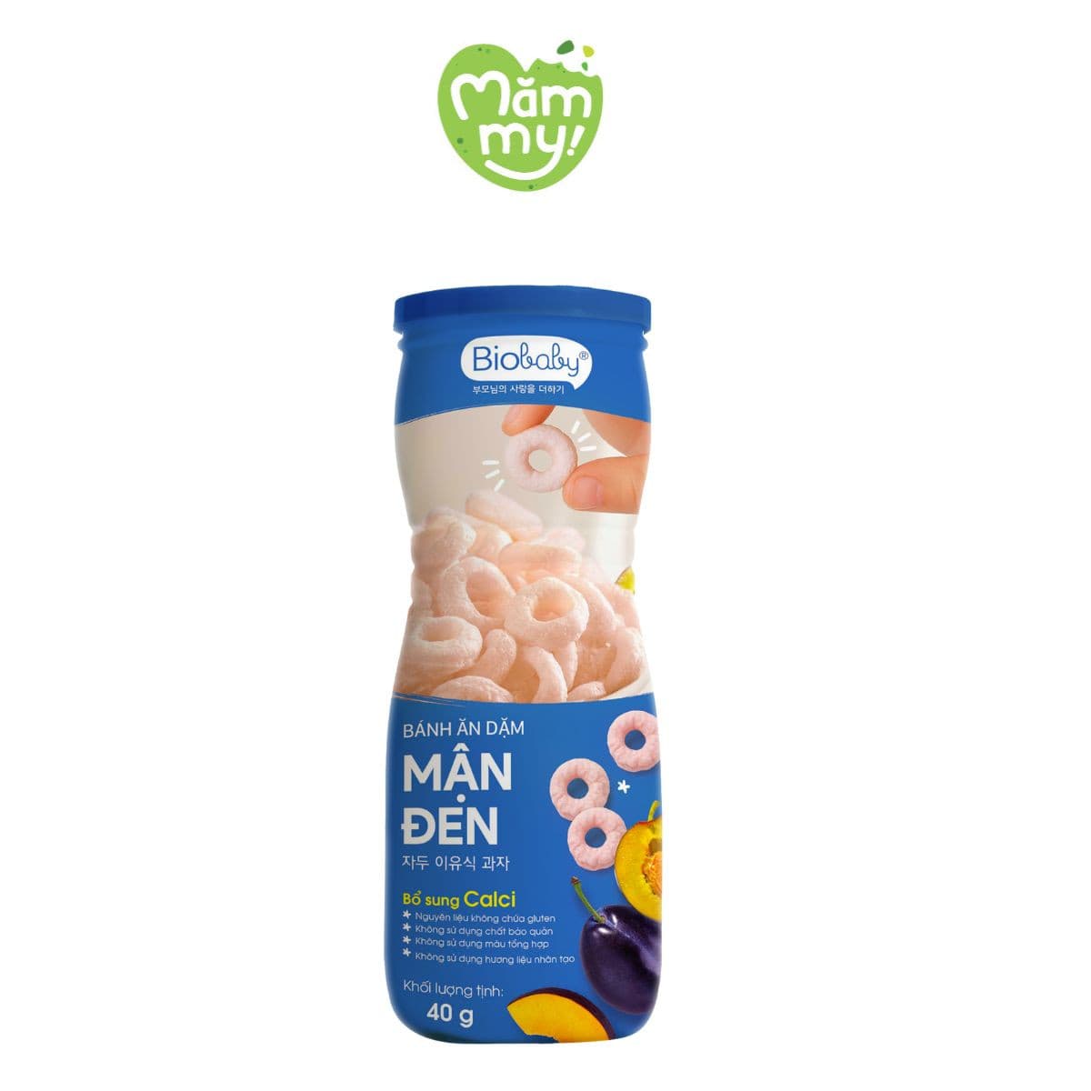 Bánh ăn dặm vị mận đen Biobaby - Hũ 40g