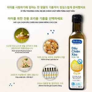 Dầu chiên xào ăn dặm Biobaby - Chai 250ml 7