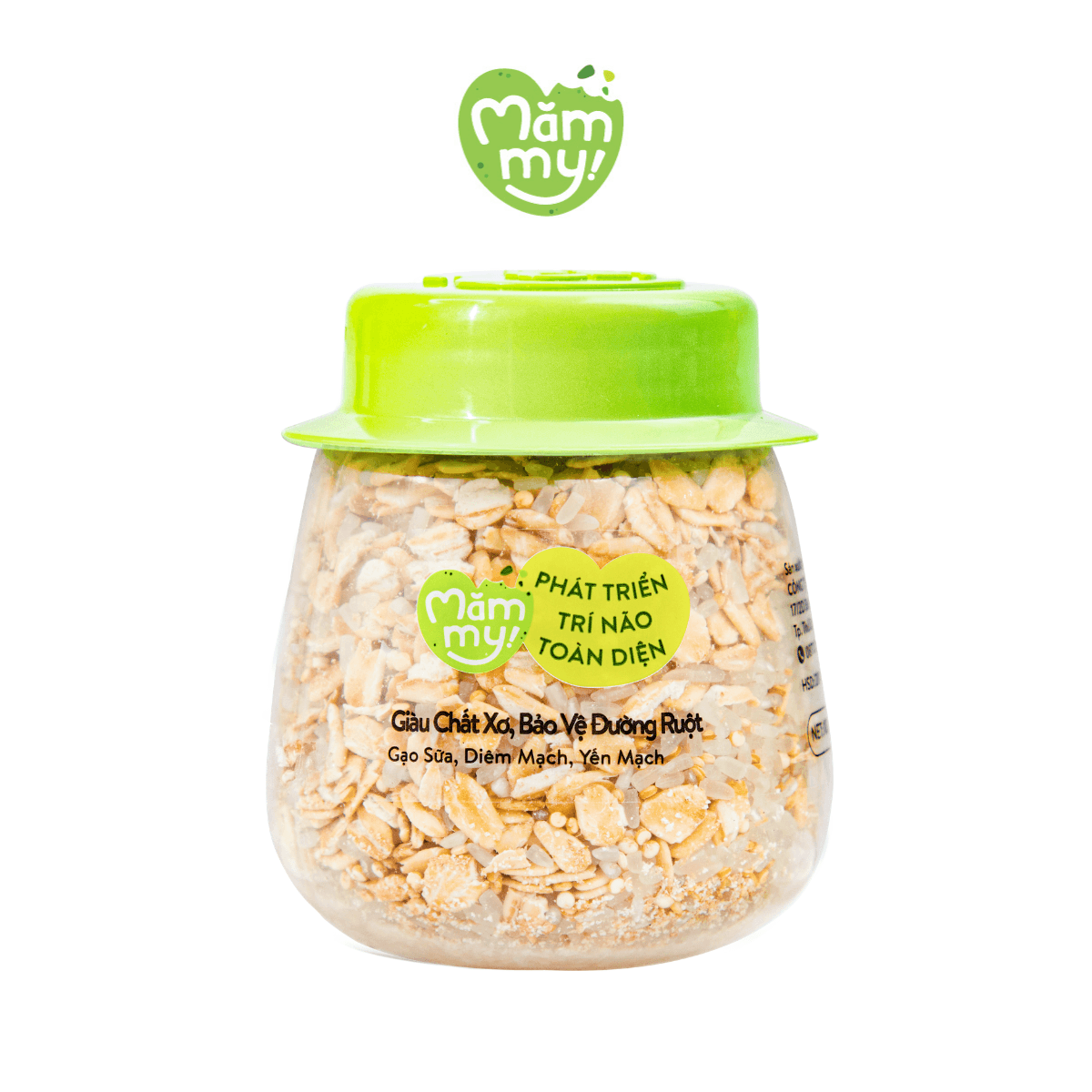 Hạt Mix 3 Hạt Ăn Dặm Giàu Chất Xơ Bảo Vệ Đường Ruột Mămmy Hũ 120g