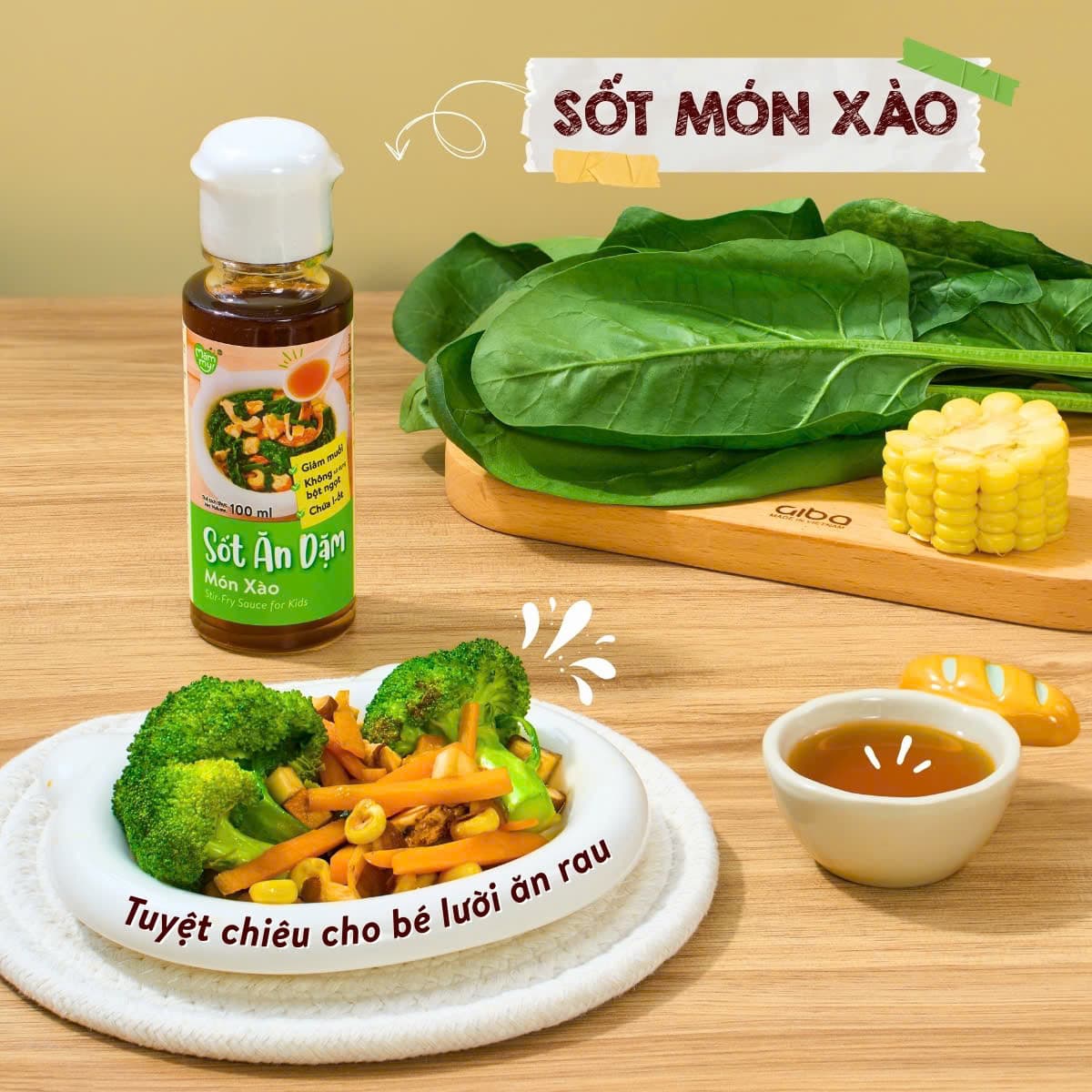 Combo 3 nước sốt ăn dặm (Món Xào + Cháo & Canh + Ướp Thịt Cá) - Tặng chảo SUNHOUSE 5
