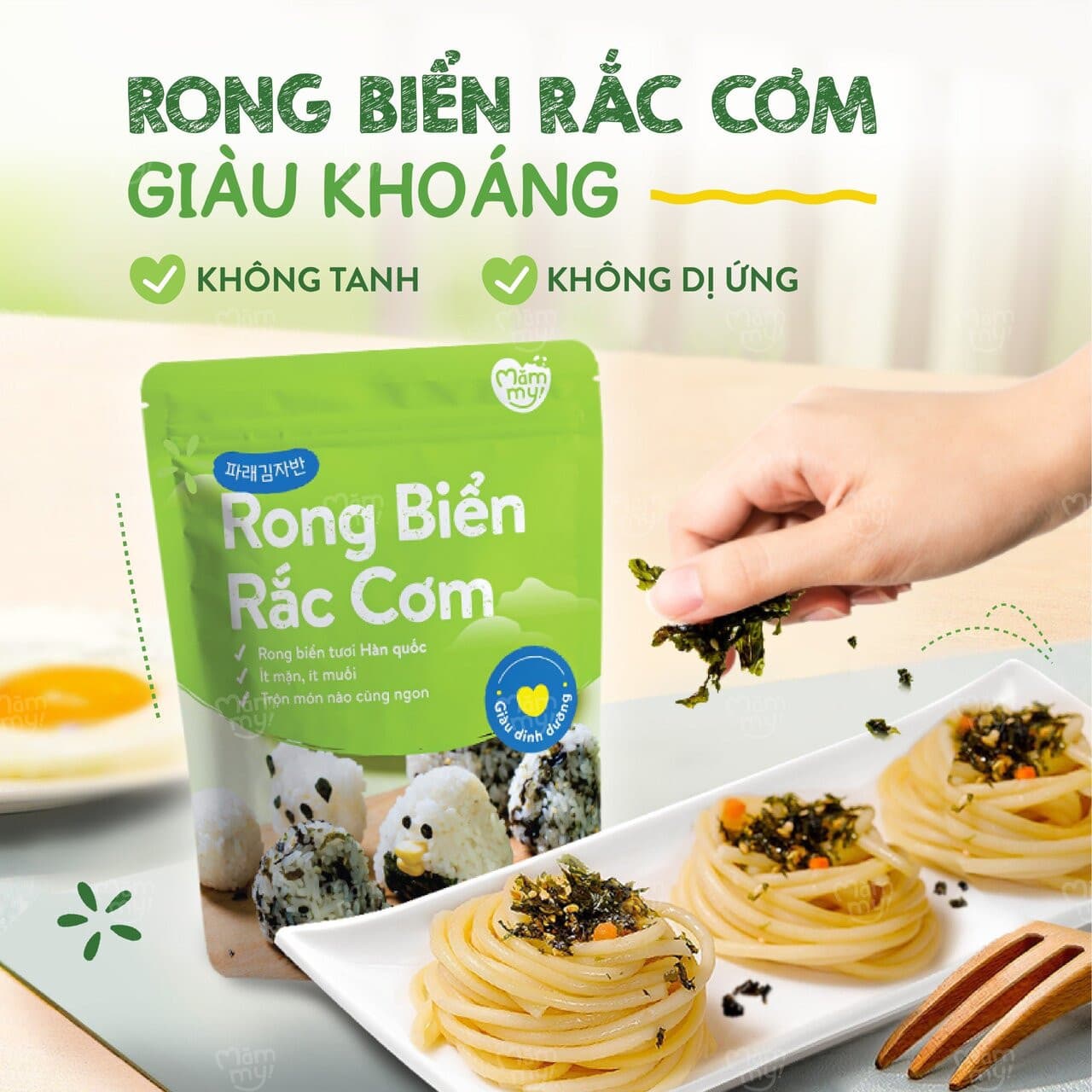 Combo 3 rong biển giòn rắc cơm - Tặng BỘ 2 THÌA ĂN AMORI (INOCHI) 6