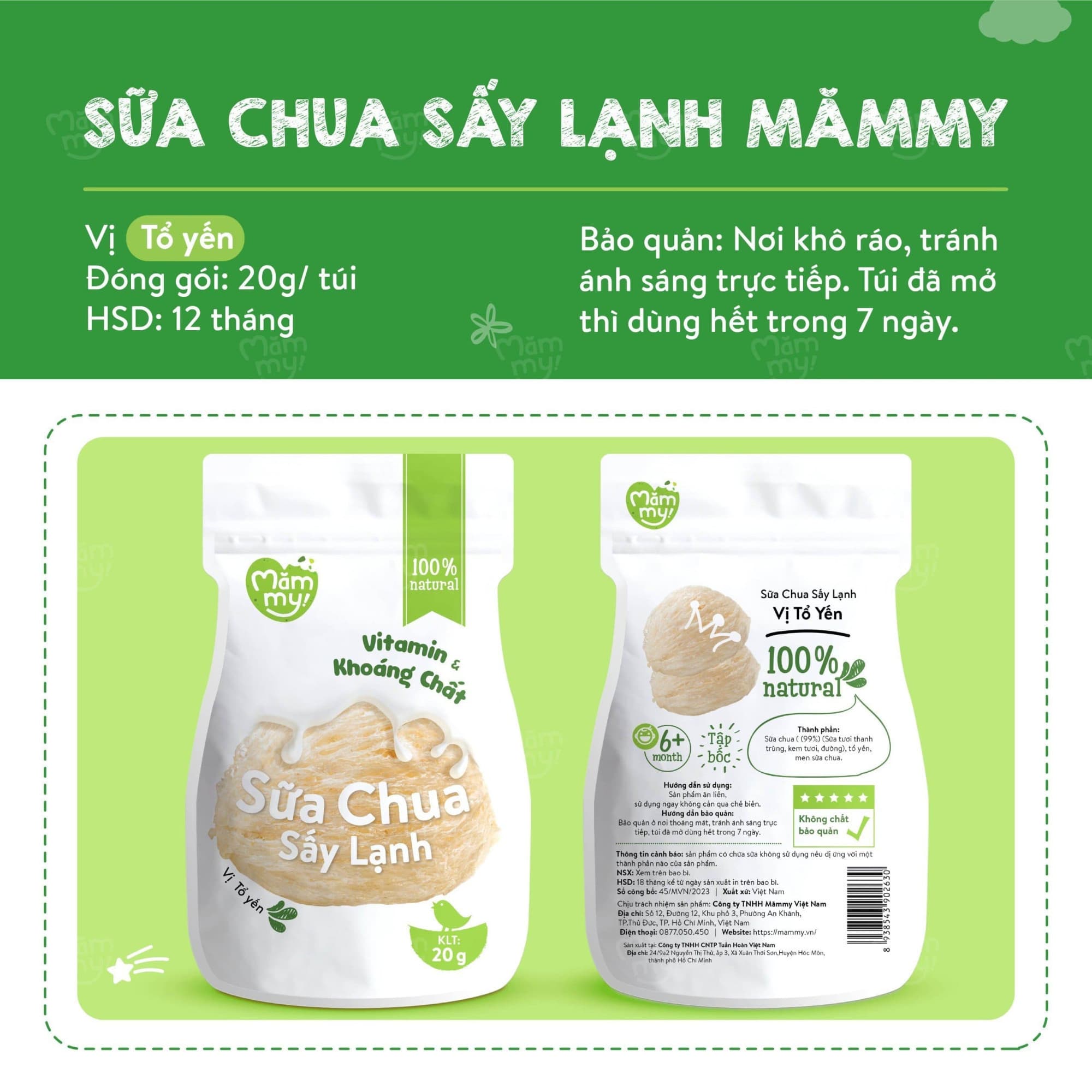 Combo 3 Sữa Chua Sấy Vị Nhật Cao Cấp (Táo, Dâu, Tổ Yến) 12
