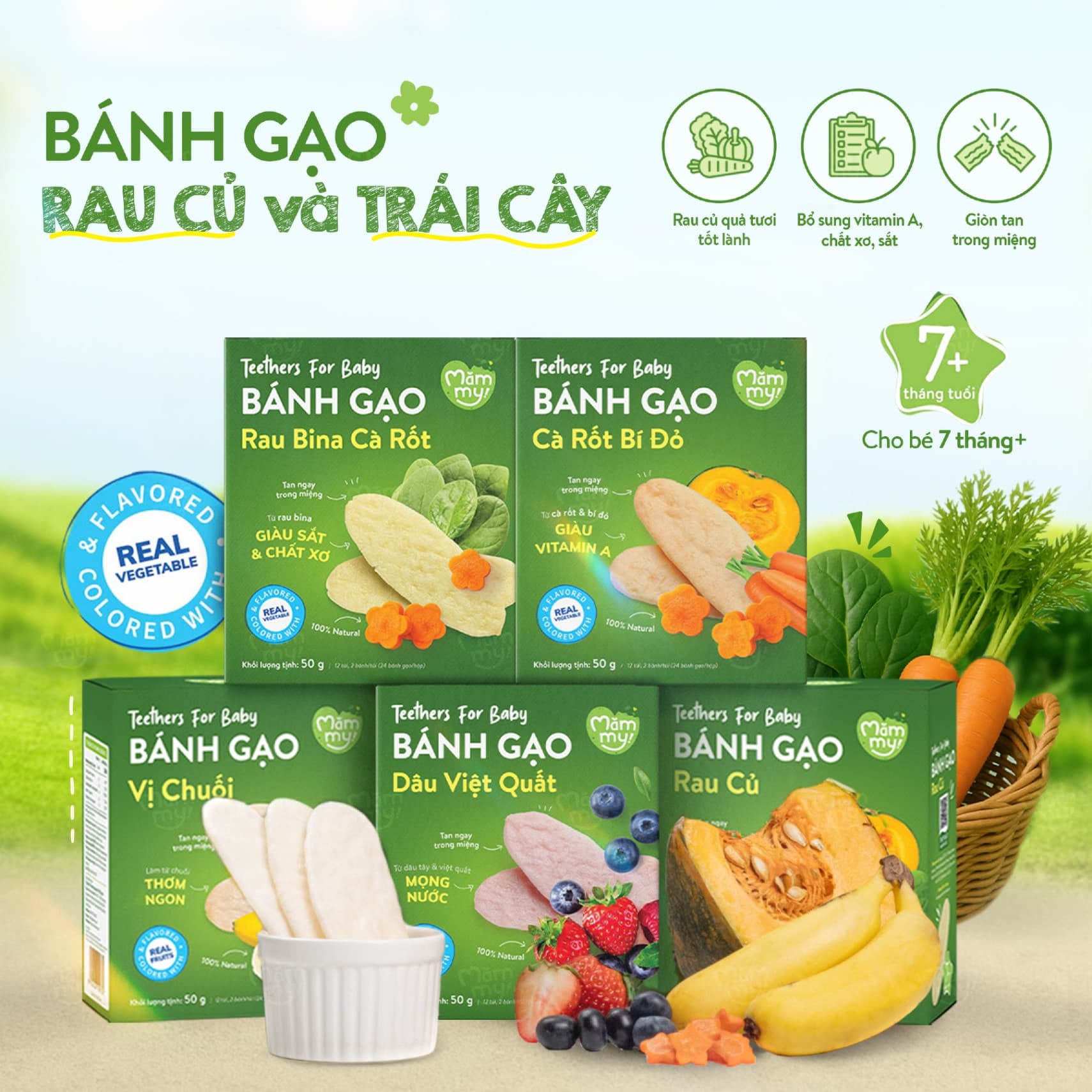 Combo 5 hộp bánh gạo dẹt- Tặng Gối ôm cho bé 8