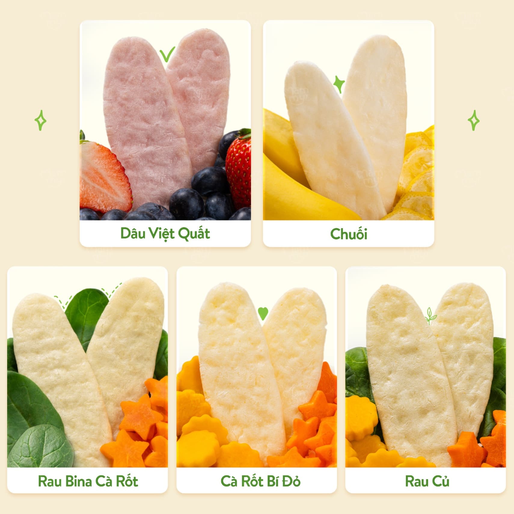 Combo 5 hộp bánh gạo dẹt- Tặng Gối ôm cho bé 9