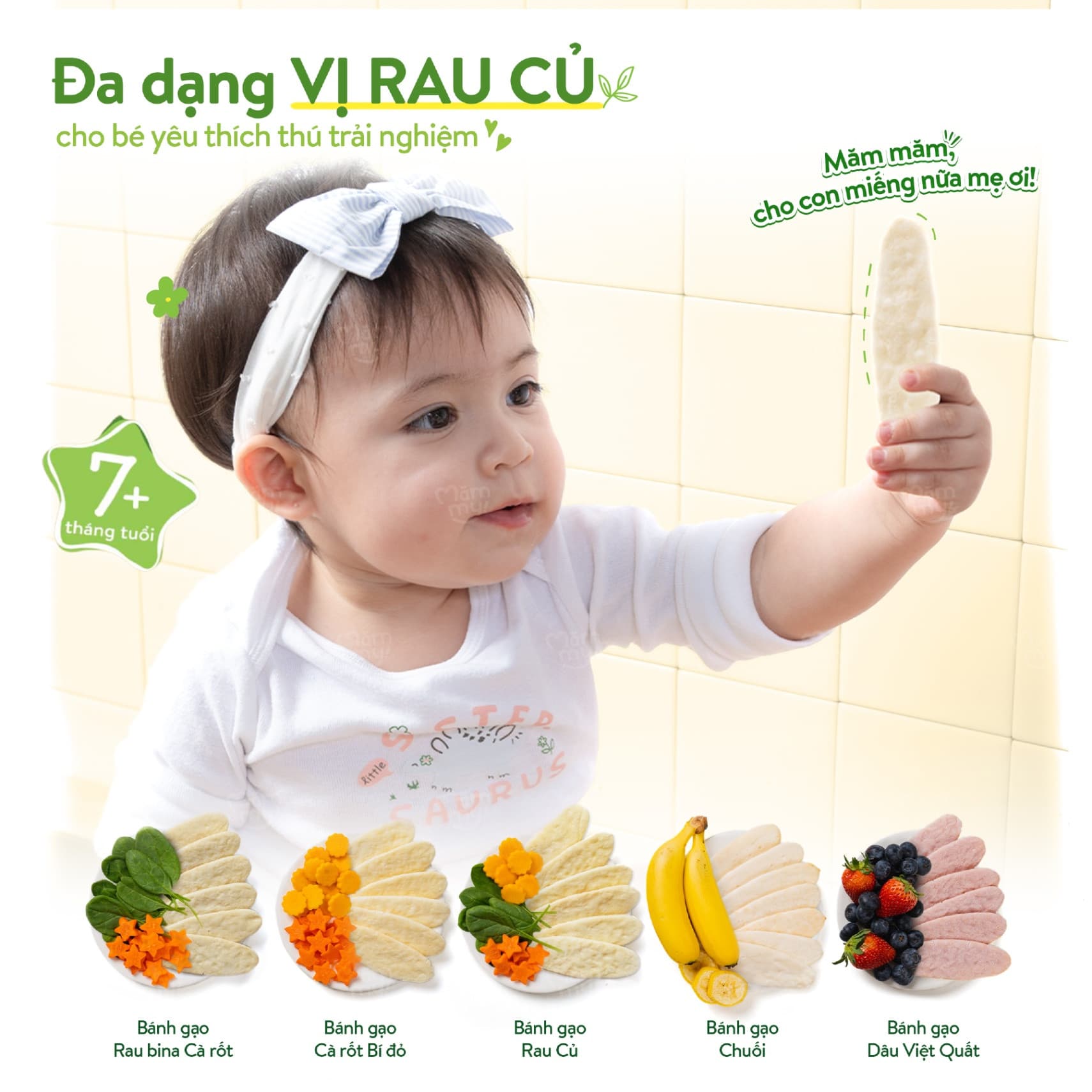 Combo 5 hộp bánh gạo dẹt- Tặng Gối ôm cho bé 12