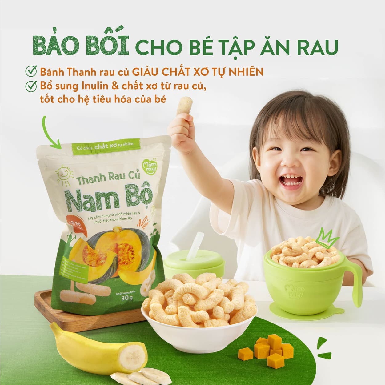 Combo chống "táo": 2 Phô Mai Rau Củ + 3 Bánh Thanh Rau Củ - Tặng 2 sữa chua sấy 8