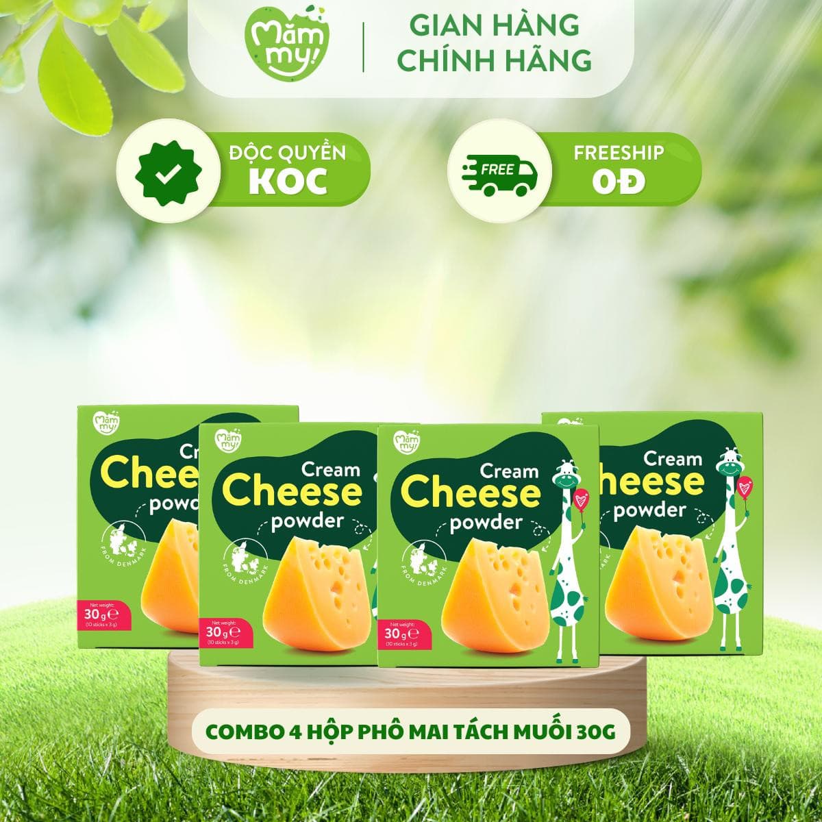 Combo 4 Phô Mai Tách Muối Mămmy - Tặng NGỰA BỆP BÊNH 2