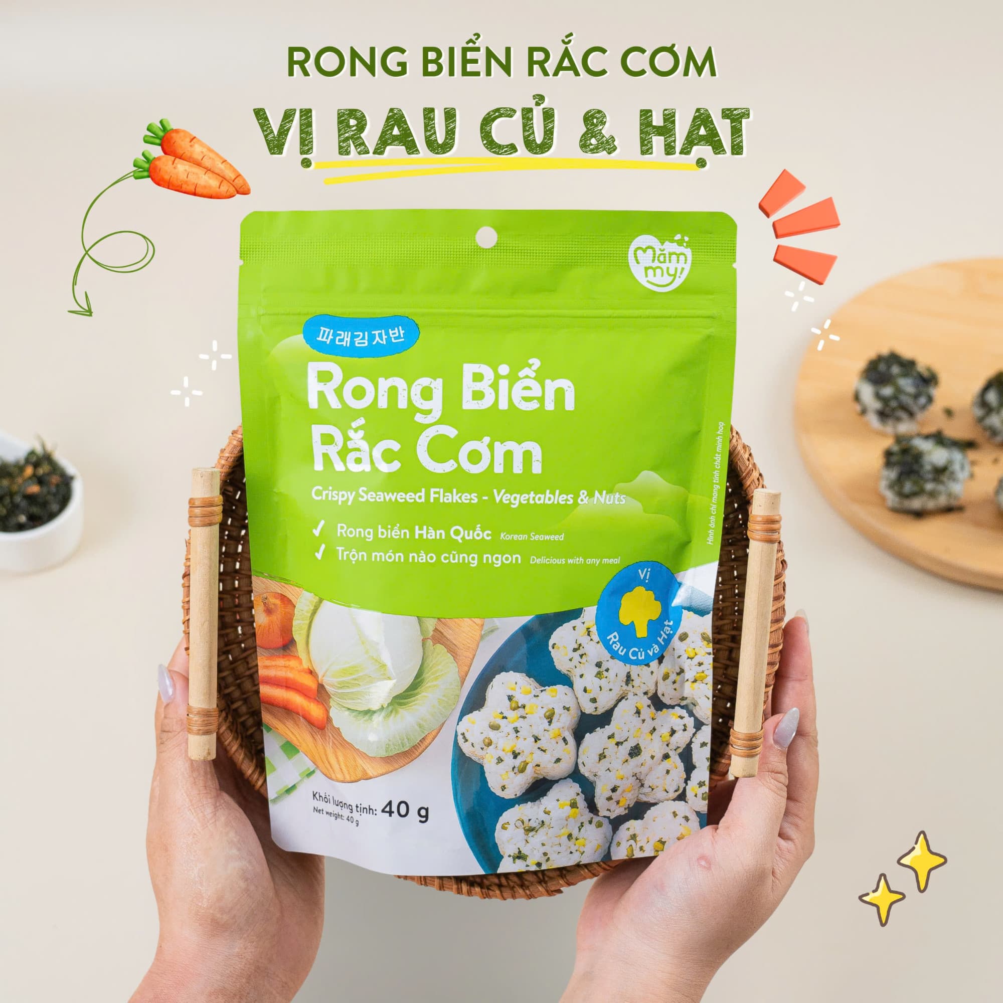 Rong Biển Rắc Cơm - Vị Rau củ & Hạt 40g 7