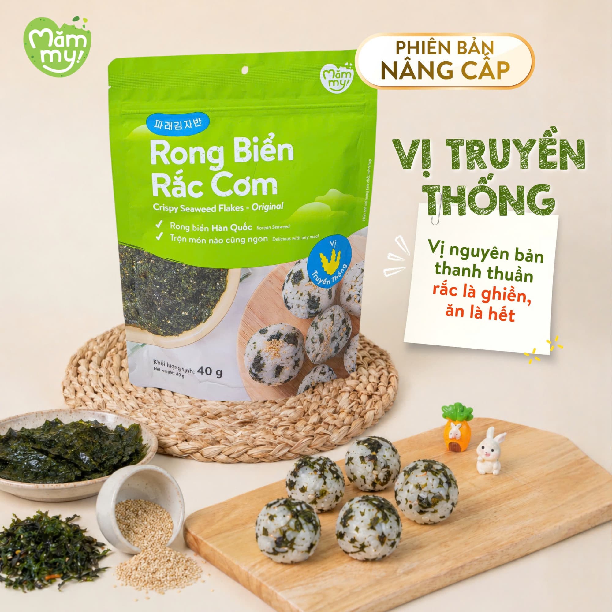 Rong Biển Rắc Cơm - Vị Truyền Thống 40g 2