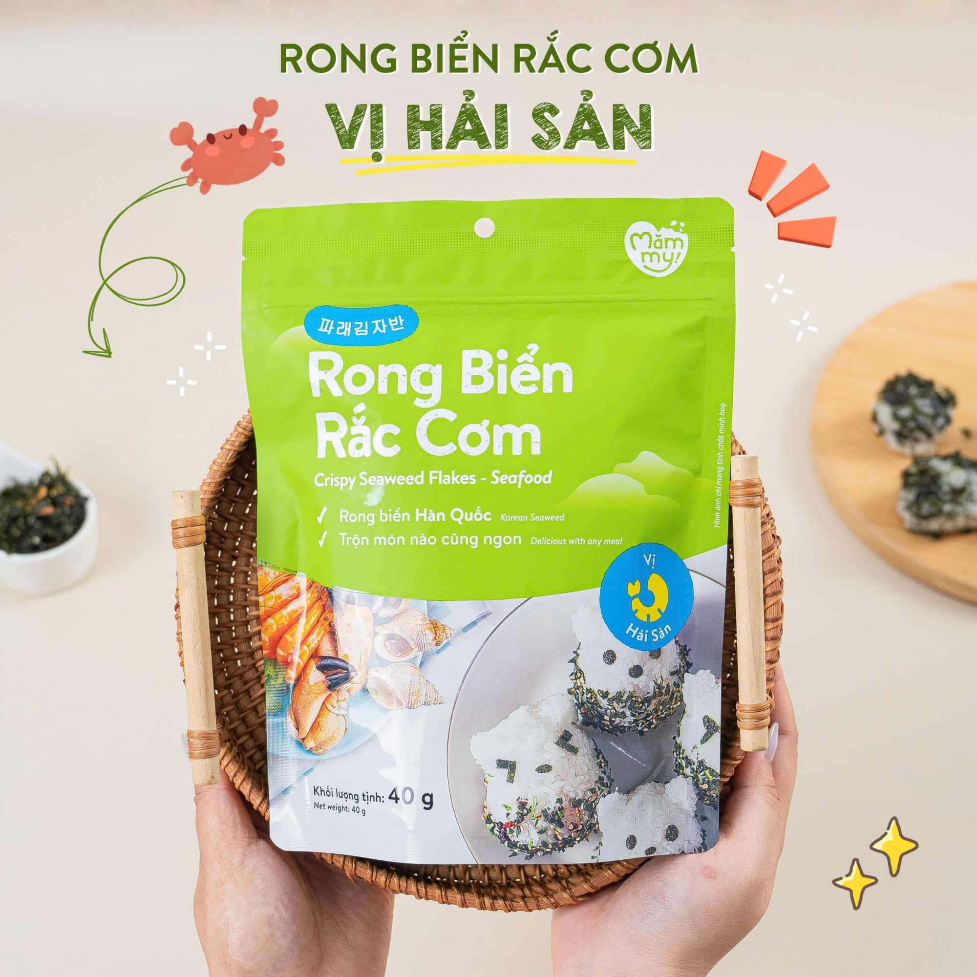 Rong Biển Rắc Cơm - Vị Hải Sản 40g 7