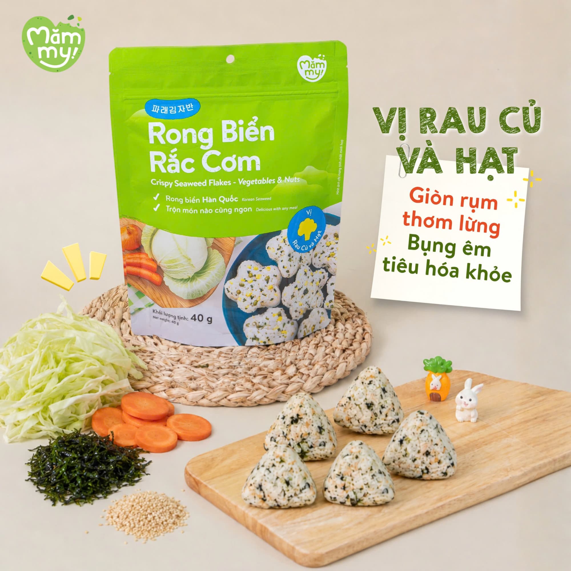 Rong Biển Rắc Cơm - Vị Rau củ & Hạt 40g 6