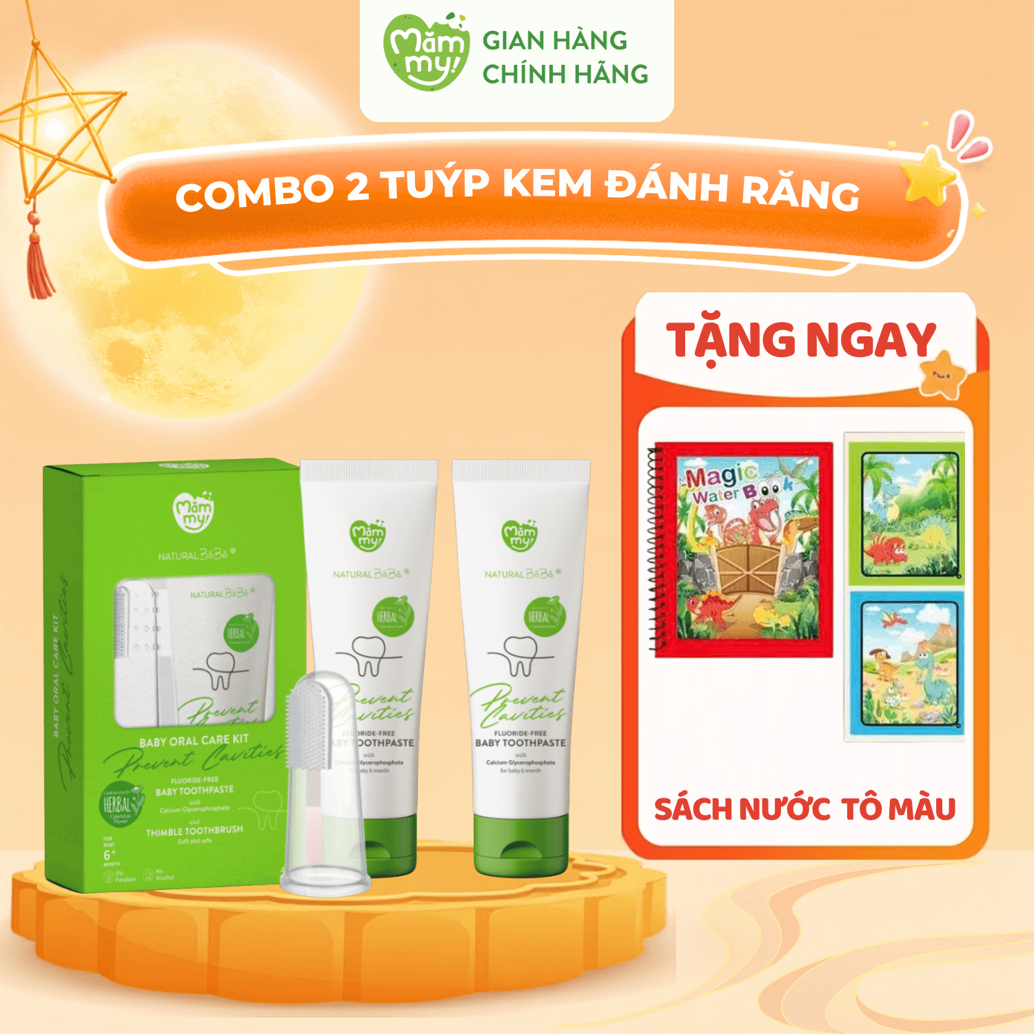 Combo 2 Tuýp Kem Đánh Răng 45ml - Tặng 2 SÁCH NƯỚC TÔ MÀU