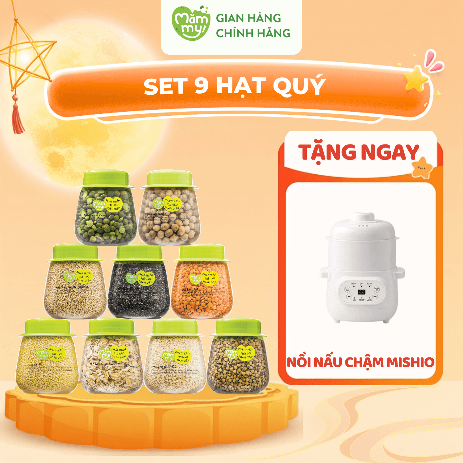 Set 9 hạt quý -Tặng NỒI NẤU CHẬM MISHIO