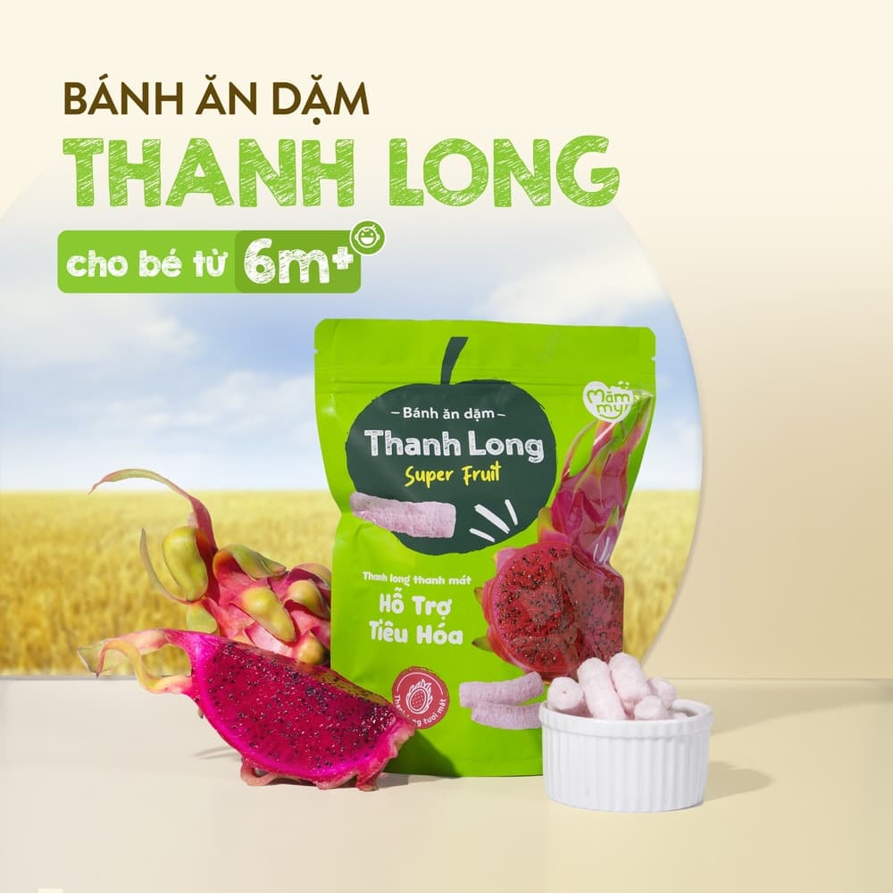 Bánh ăn dặm vị thanh long - Túi 35g Premium 5