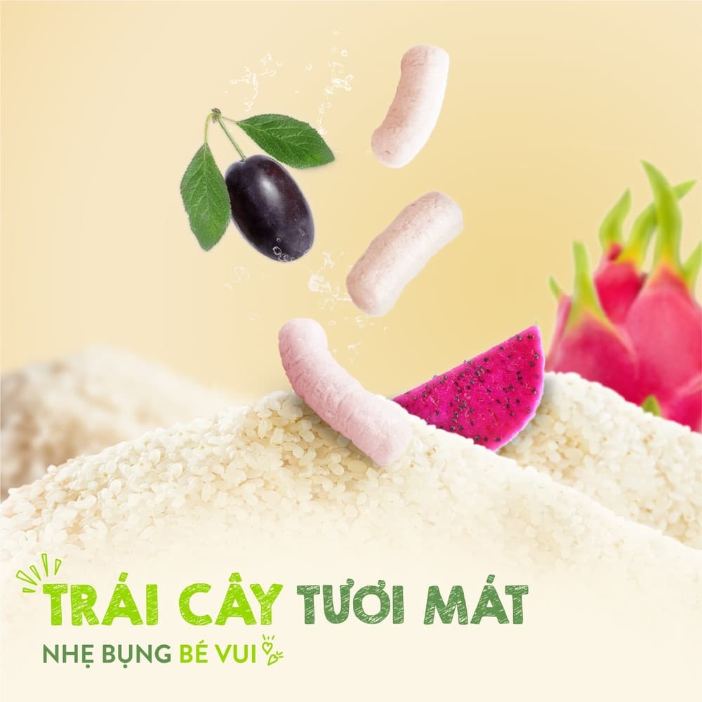 Bánh ăn dặm vị thanh long - Túi 35g Premium 8
