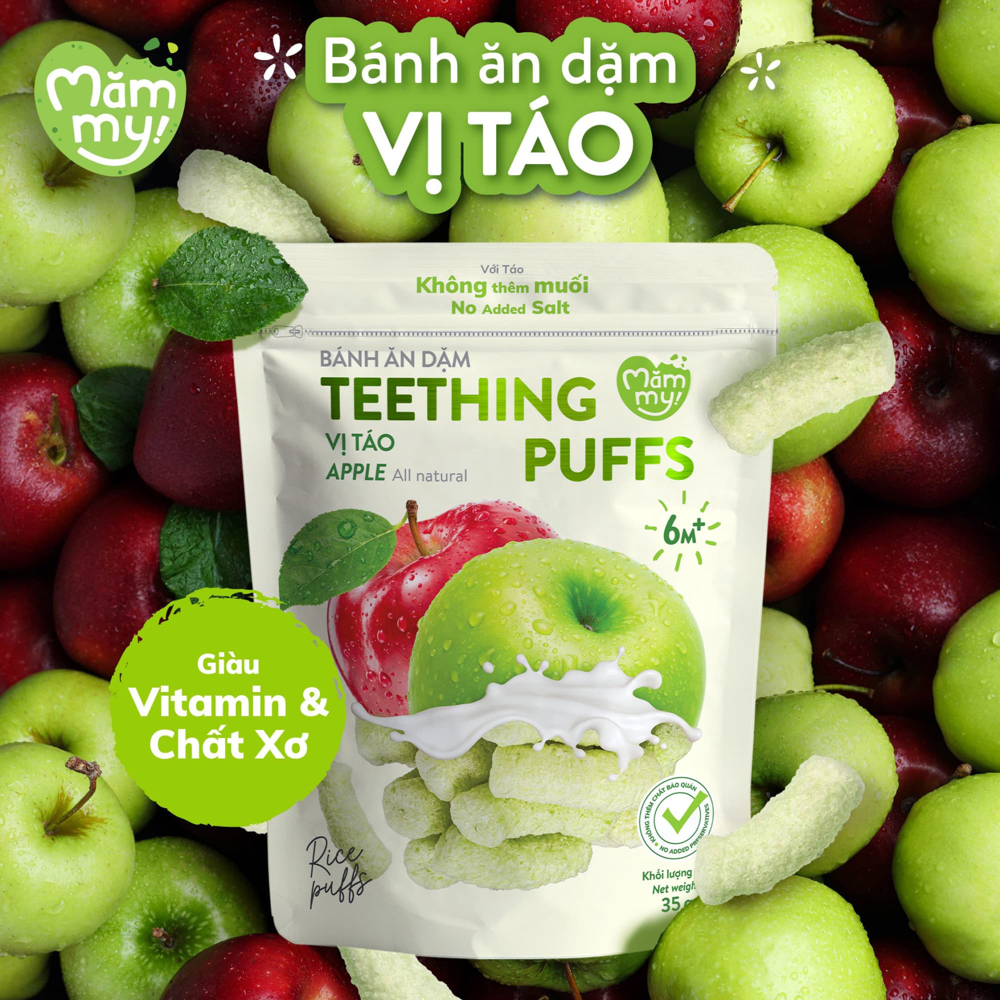 Bánh ăn dặm vị táo - Túi 35g 2