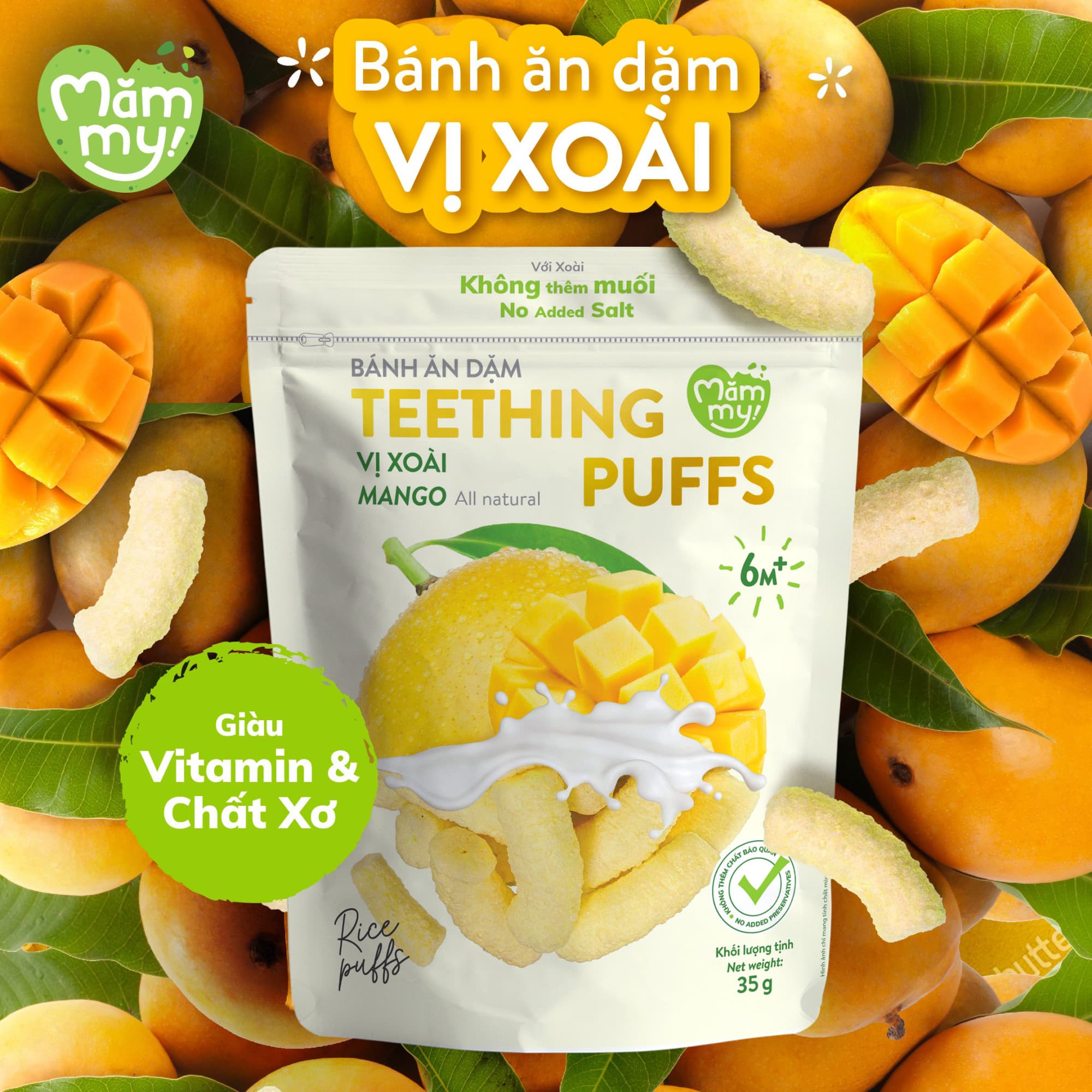Bánh ăn dặm vị xoài - Túi 35g 2
