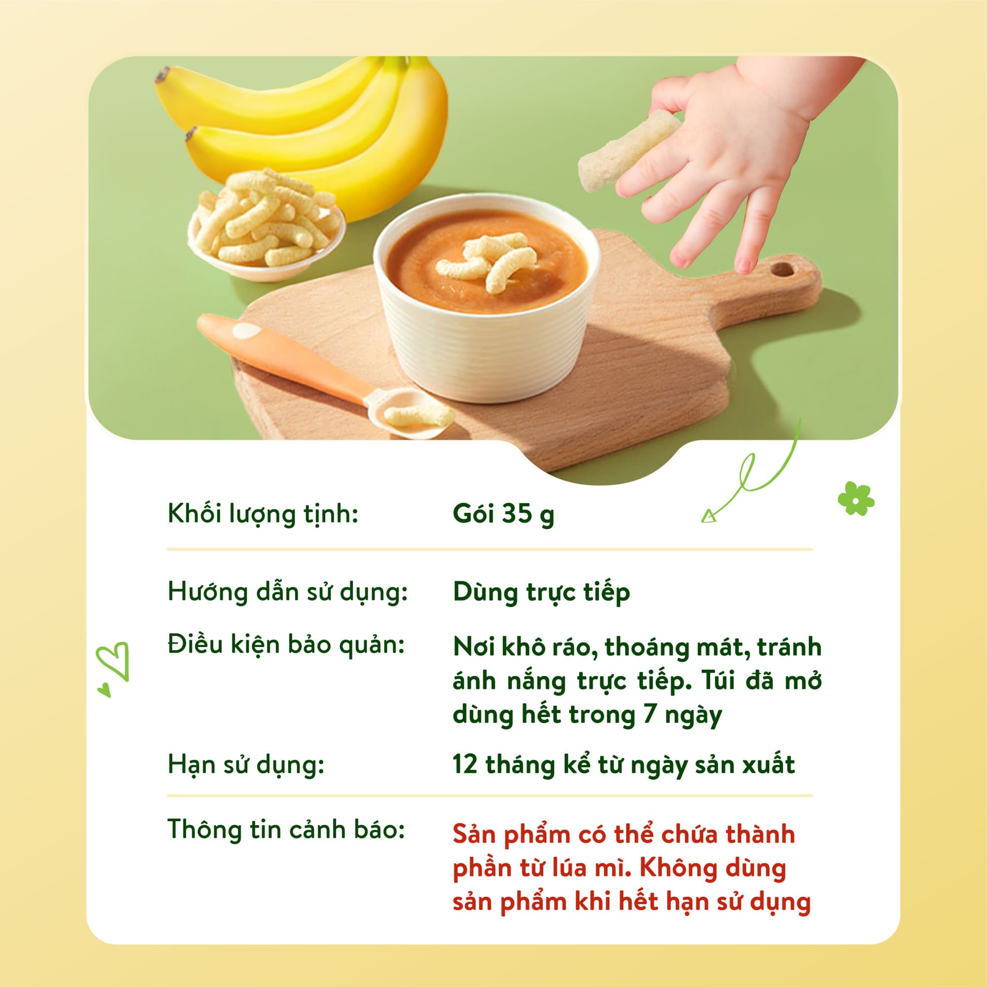 Bánh ăn dặm vị xoài - Túi 35g 9
