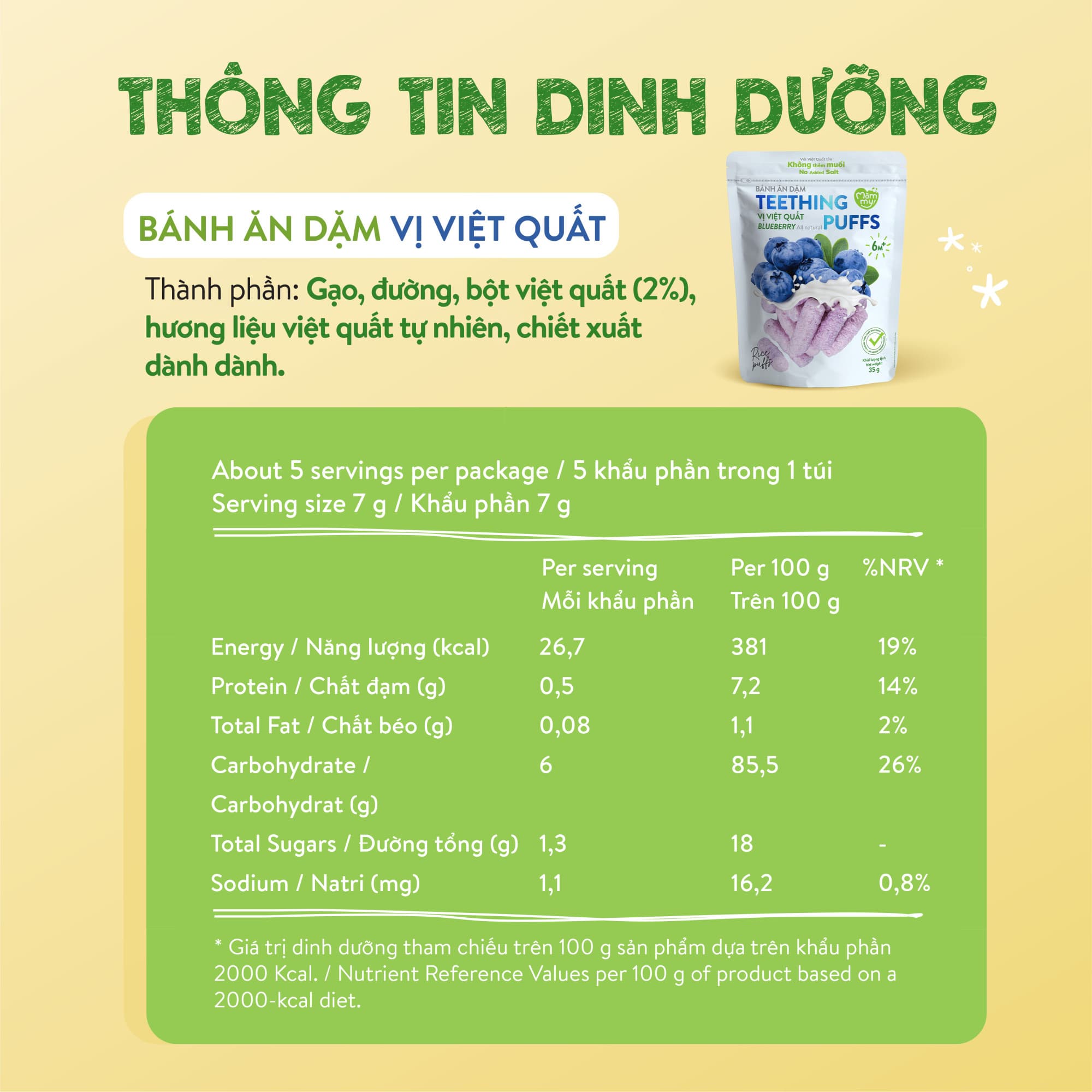 Bánh ăn dặm vị việt quất - Túi 35g 3