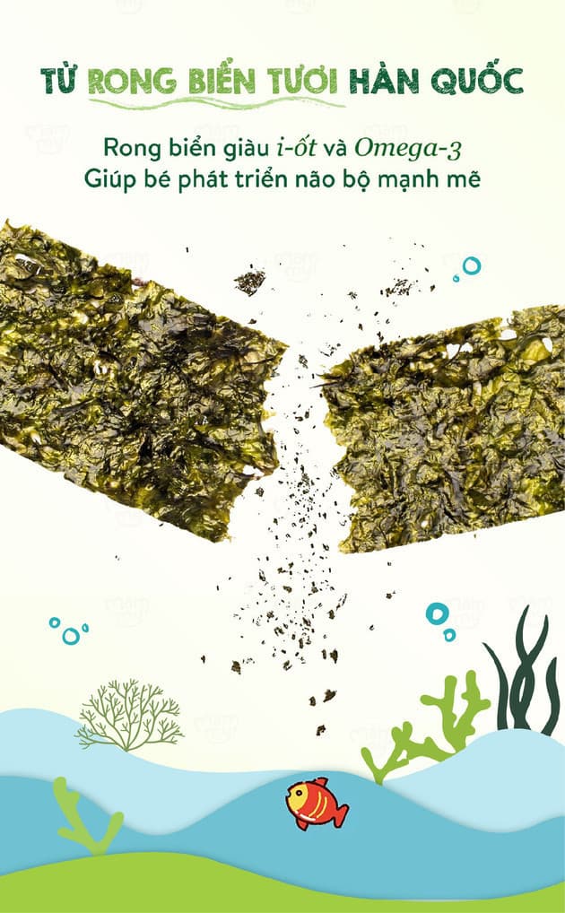 Bánh ăn dặm vị rong biển - Túi 35g Premium 6